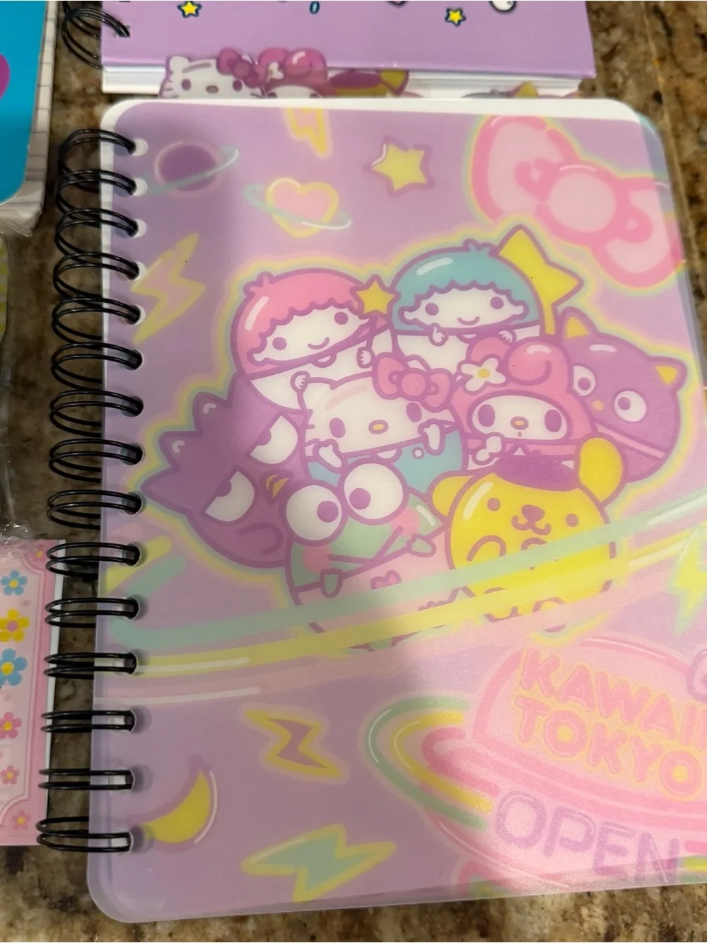 Large Sanrio Hello Kitty School College Supplies Notebook Cards Kawaii Sticker